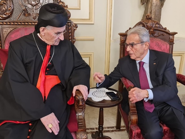 وديع الخازن زار البطريرك  الراعي : المرحلة تتطلب حواراً سياسياً مسؤولاً بين مكونات الوطن