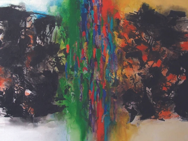 توتر جدلي بين الأفقي والعامودي في أعمال الفنان غسان غايب