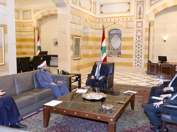 سلام التقى مفتيي زحلة والبقاع واتحاد بلديات الضاحية